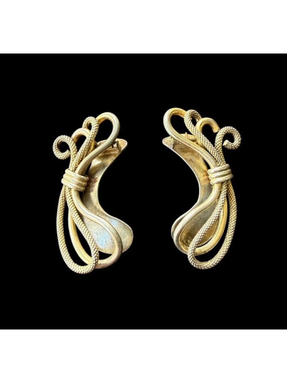 Vintage Napier Sterling Silver Dress Clips Mid Century Modern
